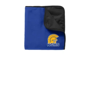 NGMS Logo Fleece & Poly Travel Blanket